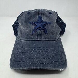 Dallas Cowboys Trucker Hat 9Twenty Snapback Blue by New Era Distressed